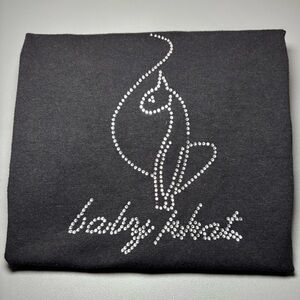 Mc bling Baby Phat Black tee Top with Logo Design